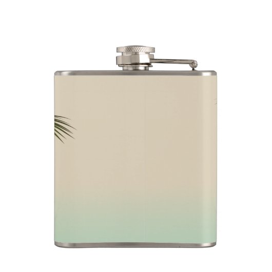 Romantic Tropical Palm Tree - Gepersonaliseerd Heupfles (Achterkant)