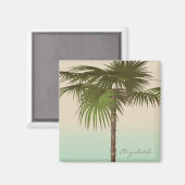 Romantic Tropical Palm Tree - Gepersonaliseerd Magneet (Voorkant / Achterkant)