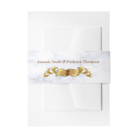 Romantic Tropical Wedding Belly Band Uitnodigingen Wikkel (Voorkant Voorbeeld)