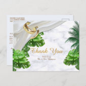 Romantic Tropisch Dank u Briefkaart (Voorkant / Achterkant)