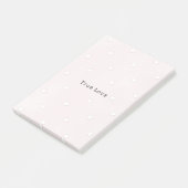 Romantic True Love White Hearts Pink Valentine Post-it® Notes (Schuin)