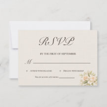 Romantic Tuscan Villa Calligraphy RSVP Card
