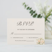 Romantic Tuscan Villa Calligraphy RSVP Card (Debout devant)