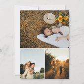 Romantic Typografie Foto Save the Date (Achterkant)