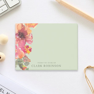 Romantic uit het bureau van de Waterverf Floral Post-it® Notes