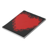 Romantic Valentijn Love Heart Red Notitieblok (Gedraaid)