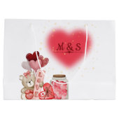 Romantic Valentine Gift Bag Groot Cadeauzakje (Achterkant)
