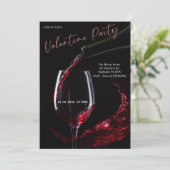 Romantic Valentine’s Day Party Kaart (Staand voorkant)