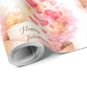 Romantic Valentine Wrapping Paper Love Envelope Cadeaupapier (Rol Hoek)