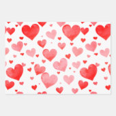 Romantic Valentine Wrapping Paper with Hearts (Voorkant 2)