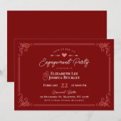 Romantic Valentine's Day Engagement Party Kaart (Voorkant / Achterkant)