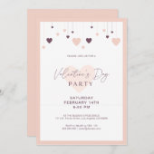 Romantic Valentines invitation de fête (Devant / Derrière)