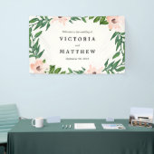 Romantic Vines Weddendag Spandoek (Beurs)