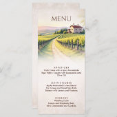 Romantic Vineyard Rustic Wedding Menu (Voorkant / Achterkant)