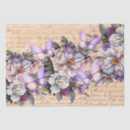 Romantic Vintage Floral Love Letter Decoupage Tissuepapier