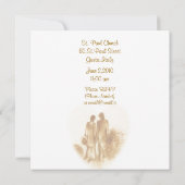 Romantic Vintage Wedding Invitation Kaart (Achterkant)