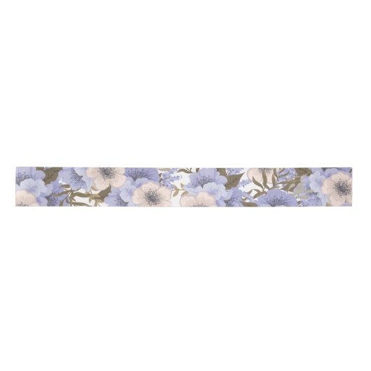 Romantic Violet & Sage Botanische Floral Lint (Voorkant)