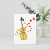 Romantic Violin Serenading Briefkaart (Staand voorkant)