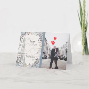 Romantic voor Eiffel Tower van Valentijnsdag Wife Feestdagen Kaart