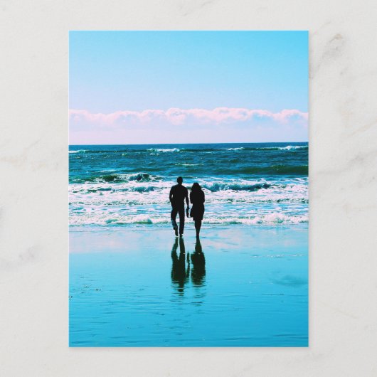 Romantic Walk op het strand Briefkaart (Voorkant)
