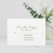 Romantic Watercol Floral Wedding RSVP Kaarten (Staand voorkant)
