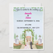 Romantic Watercolor  Garden Wedding Invitation (Devant)