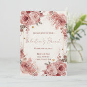 Romantic Watercolor Valentine’s Brunch Invitation (Debout devant)