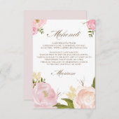 Romantic Waterverf Flowers Custom Order Kaart (Voorkant / Achterkant)