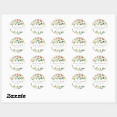 Romantic Waterverf Spring Bloom Save the Date Ronde Sticker (Vel)