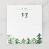 Romantic Waterverf Woodland Wedding (Buitenkant ongevouwen)