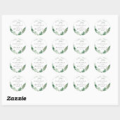 Romantic Waterverf Woodland Wedding Ronde Sticker (Vel)