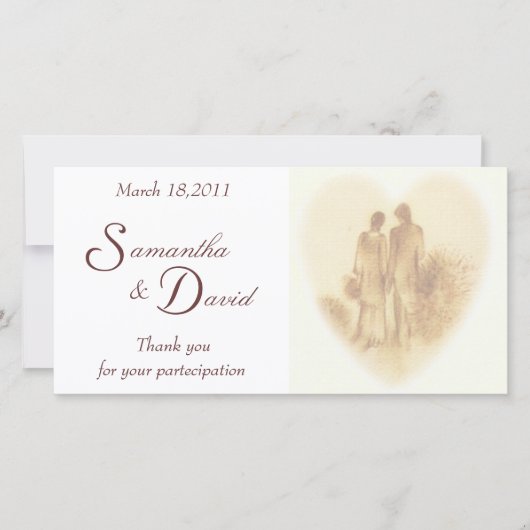 Romantic Wedding Bedankt (Voorkant)