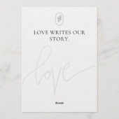 Romantic Wedding Invitation | Chic & Modern Kaart (Achterkant)