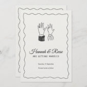 Romantic Wedding Invitation – Customizable (Devant / Derrière)