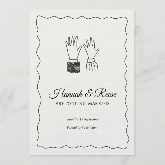Romantic Wedding Invitation – Customizable (Devant)