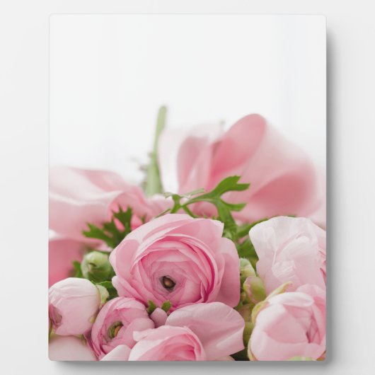 Romantic Wedding Love Soft Pink Flower Bouquet Fotoplaat (Voorkant)