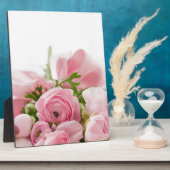 Romantic Wedding Love Soft Pink Flower Bouquet Fotoplaat (Zijkant)