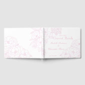 Romantic Wedding Peonies Delicate Blush Pink Gastenboek (Volledig)