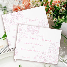 Romantic Wedding Peonies Delicate Blush Pink Gastenboek