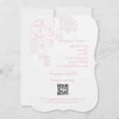 Romantic Wedding Peonies Delicate Blush Pink Kaart (Achterkant)