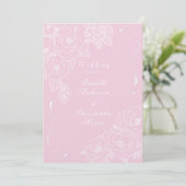 Romantic Wedding Peonies Delicate Blush Pink Kaart (Staand voorkant)