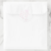 Romantic Wedding Peonies Delicate Blush Pink Ronde Sticker (Tas)