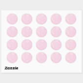 Romantic Wedding Peonies Delicate Blush Pink Ronde Sticker (Vel)