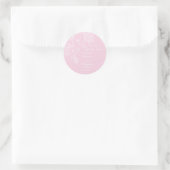 Romantic Wedding Peonies Delicate Blush Pink Ronde Sticker (Tas)