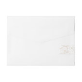 Romantic Wedding Peonies Delicate Ivory Adreslabel Wikkel (Achterkant)