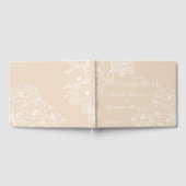 Romantic Wedding Peonies Delicate Ivory Gastenboek (Volledig)