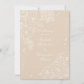 Romantic Wedding Peonies Delicate Ivory Kaart (Voorkant)