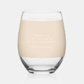 Romantic Wedding Peonies Delicate Ivory Wijnglas Zonder Voet (Achterkant)