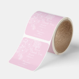 Romantic Wedding Peonies Delicate Pink Vierkante Sticker