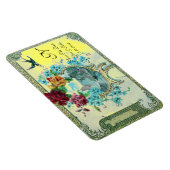 Romantic Wedding, Rozen Floral Save Date Yellow Magneet (Rechterzijde)